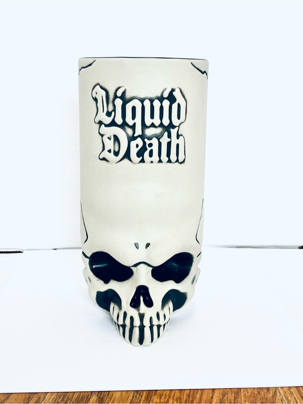 Liquid Death Skull Tiki Mug 2023 Tiki Farm Ceramic Drinkware 7X3.5in